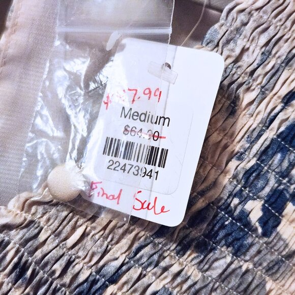 Hayden Los Angeles Blue and Ivory Maxi Dress | Winter Toned Boho | Size M - Picture 11 of 11